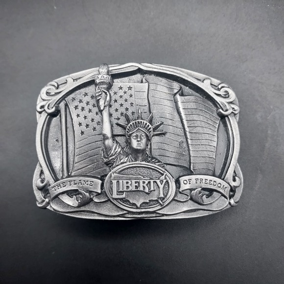 1985 Bergamot Brass Works Lady Liberty Belt Buckle Made in USA - Picture 6 of 10